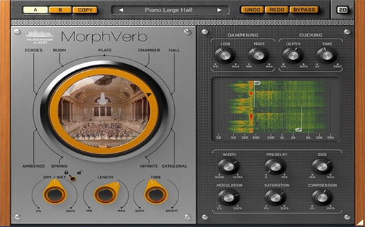 Muramasa Audio MorphVerb 独特综合混响 大厅,弹簧,板式,无限等