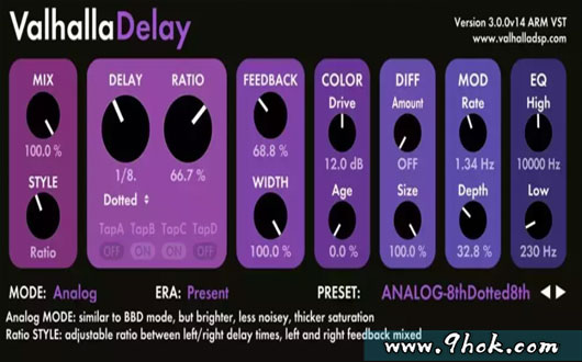 延迟－Valhalla DSP Valhalla Delay v3.0.0-R2R